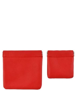 Fashion Spring Zip 2-in-1 Coin Purse LM012 RED